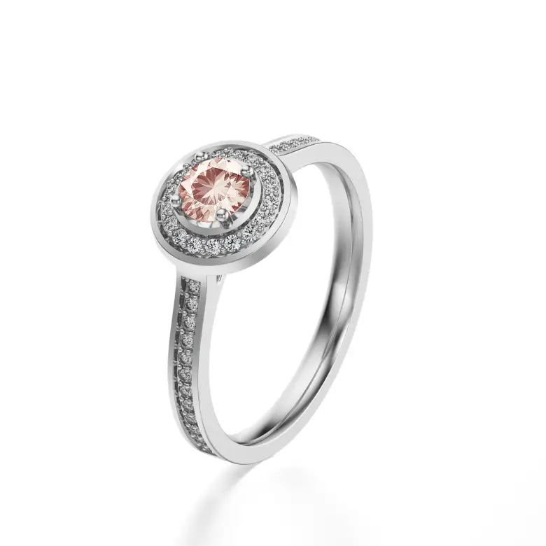 pierścionek z białego złota z brylantami i morganitem AJPZ_109 pierścionek z białego złota z brylantami i morganitem AJPZ_109